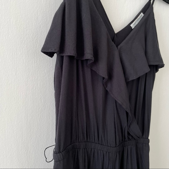 American Eagle Black Ruffle Jogger Jumpsuit - Picture 11 of 16